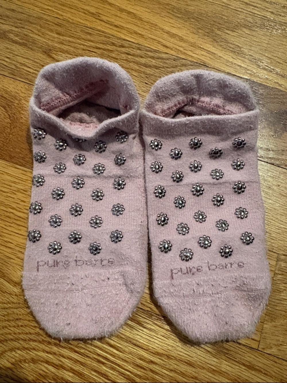 Pure Barre Light Pink Grippy Low-Cut Studio Socks